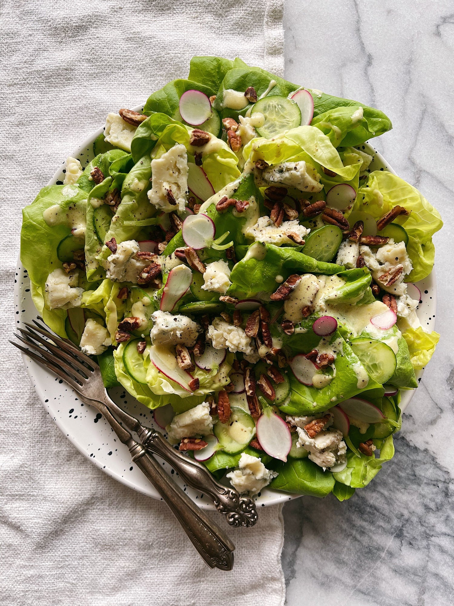 Crunchy, Creamy Green Salad