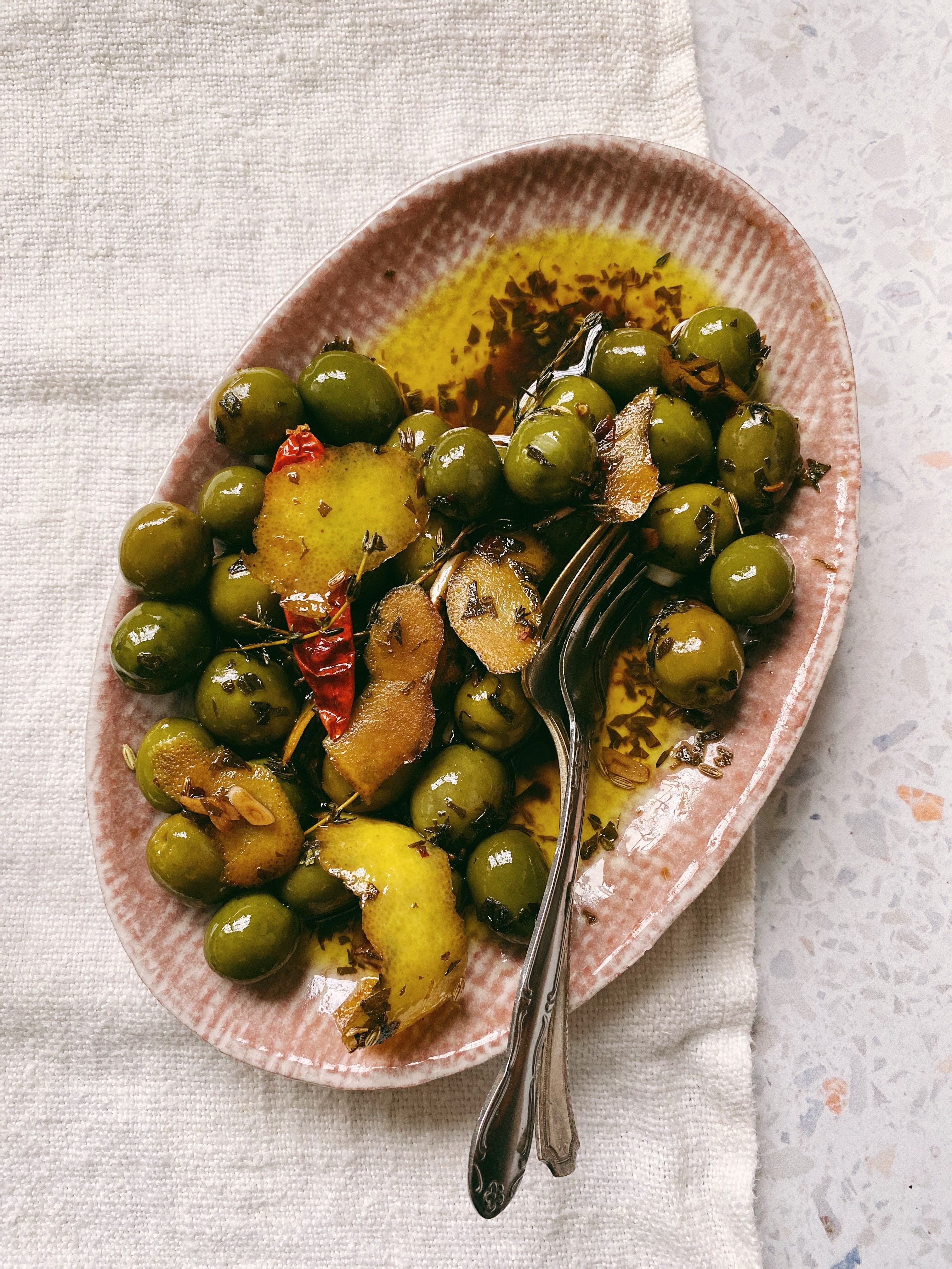 Warm Olives in a Vibrant LUCID & RAPTURE Bath